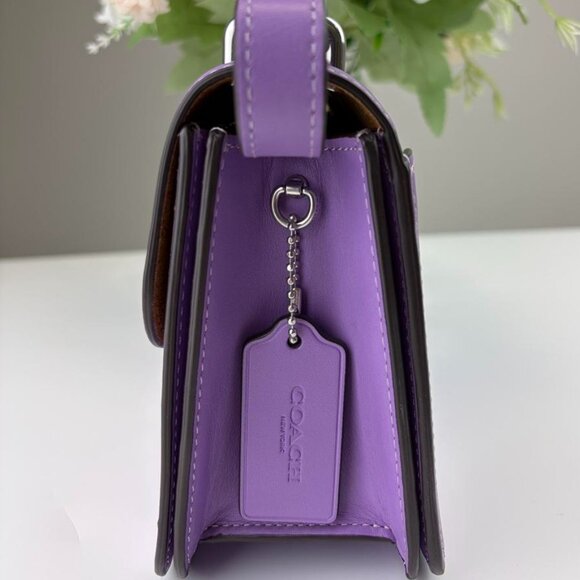 Coach CL416 Morgan Square Crossbody Bag IN IRIS - Picture 6 of 10